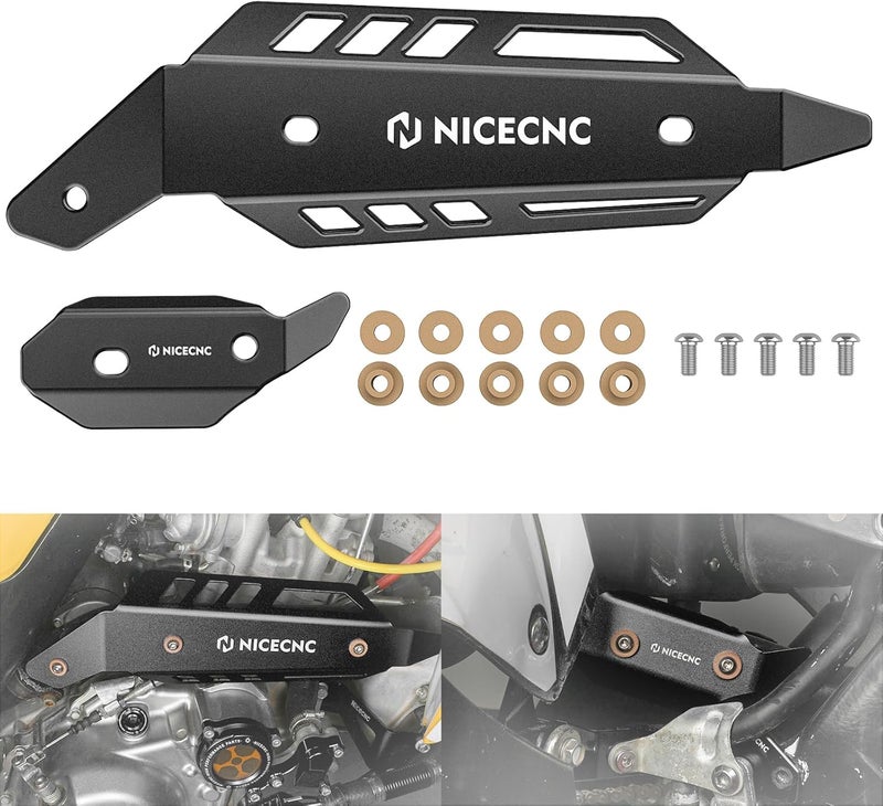 NICECNC Motorcycle Mid Exhaust Shield Compatible with Yamaha Raptor 700/R/SE/Secial 2015-2026, Black - Image 1